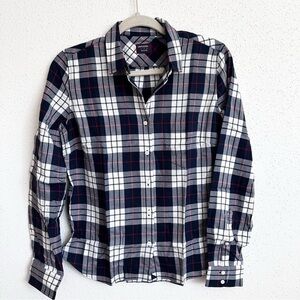 UNTUCKit Citra Women’s Plaid Long Sleeve Button Down Shirt Sz 2